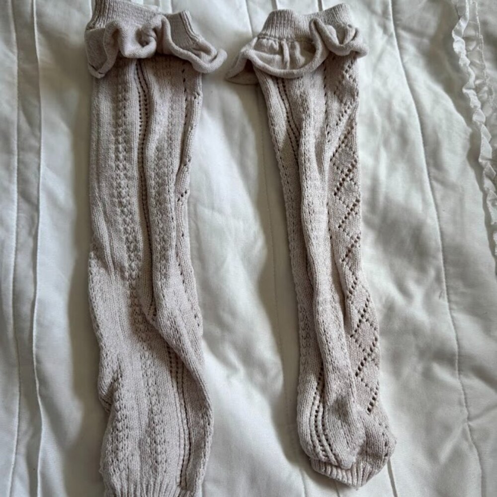 Matilda Jane Girls OS Off White Leg Warmers